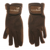 Γάντια σε καφέ χρώμα Wanabee 192443 5