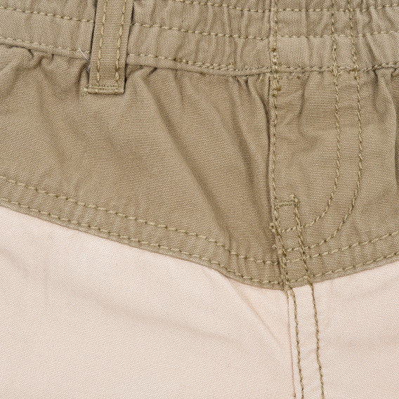 Βαμβακερό, βρεφικό παντελόνι σε πράσινο και μπεζ χρώμα Tape a l'oeil 192615 2