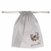 Βαμβακερό τσαντάκι-πουγκί σε λευκό και μπεζ χρώμα, για κορίτσι Z Generation 192862 2