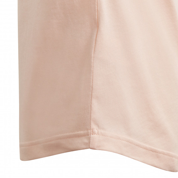 Ανοιχτό ροζ βαμβακερό μπλουζάκι με λογότυπο της μάρκας Adidas 193123 3