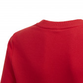 Κόκκινο φούτερ με επιγραφή και λογότυπο μάρκας Adidas 193128 3