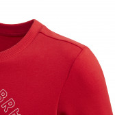 Κόκκινο φούτερ με επιγραφή και λογότυπο μάρκας Adidas 193129 4