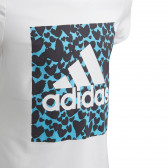 Λευκό μπλουζάκι με στάμπες καρδιάς και λογότυπο της μάρκας Adidas 193139 4