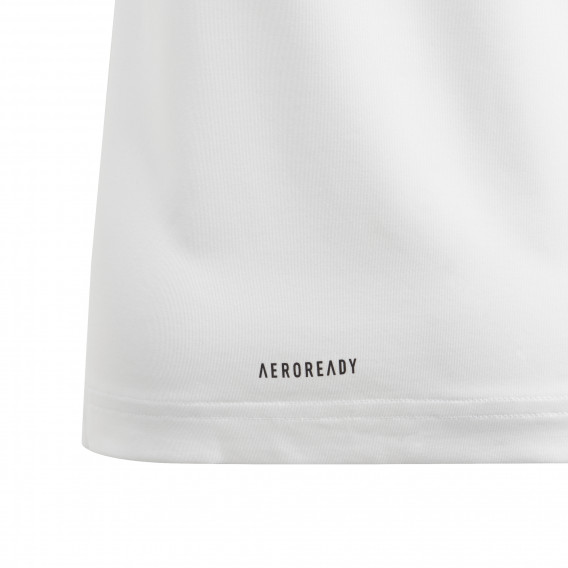 Λευκό μπλουζάκι με στάμπες καρδιάς και λογότυπο της μάρκας Adidas 193140 5