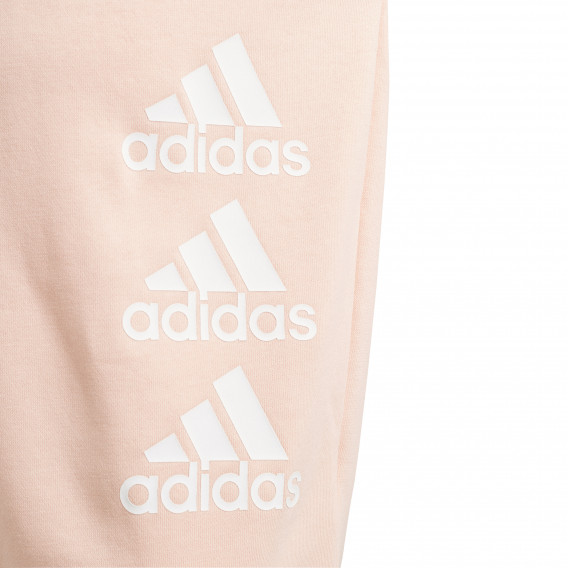 Ανοιχτό ροζ φούτερ με λογότυπο της μάρκας Adidas 193198 3