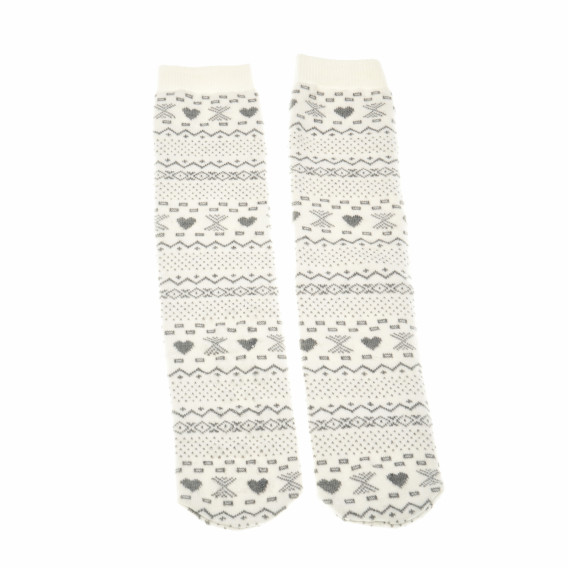 Κάλτσες σε λευκό και γκρι για ένα κορίτσι Benetton 193236 2
