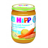 Πουρές σολομού με πρώιμα καρότα και πατάτες, 3-5 μηνών, βάζο 190 γρ. Hipp 19565 4