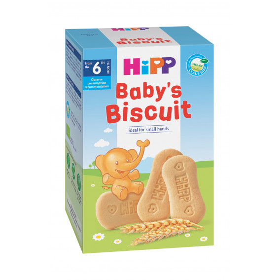 Βιολογικά μπισκότα μωρού, 6+ μηνών, κουτί 150 γρ. Hipp 19629 