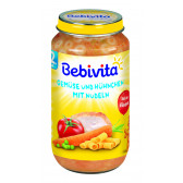 Πουρές λαχανικά, μακαρόνια και κοτόπουλο, 1+ ετών, βάζο 250 γρ. Bebivita 19649 