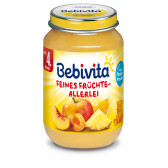 Πουρές διαφόρων φρούτων, 3-5 μηνών, βάζο 190 γρ. Bebivita 19653 