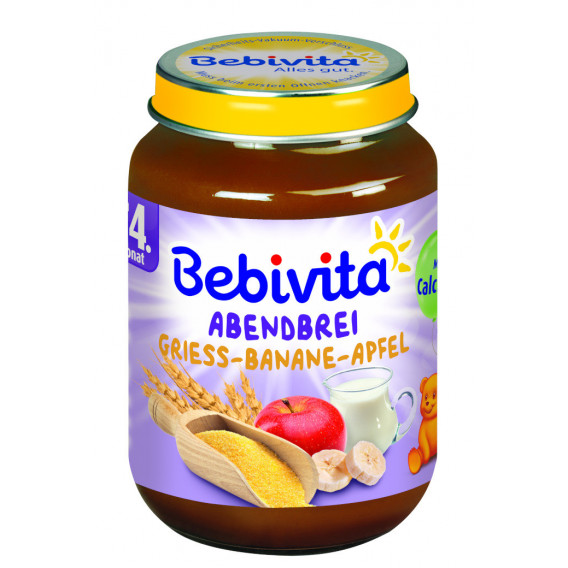 Good night πουρές γάλα με μπανάνα και μήλο, 3-5 μηνών, βάζο 190 γρ. Bebivita 19654 