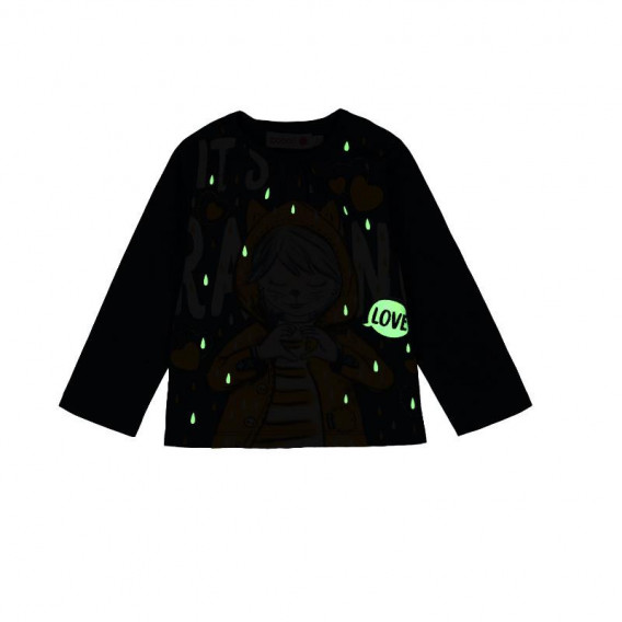 Μακρυμάνικη μπλούζα για κοριτσάκια με φωτεινά στοιχεία στο σκοτάδι Boboli 198 3