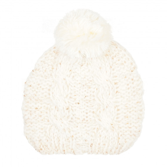 Πλεκτό καπέλο χειμώνα για ένα κορίτσι, μπεζ Z Generation 201177 3