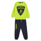 Σετ αθλητική, βαμβακερή φόρμα για αγόρι, σε μαύρο και ηλεκτρίκ πράσινο χρώμα Lamborghini 201236 