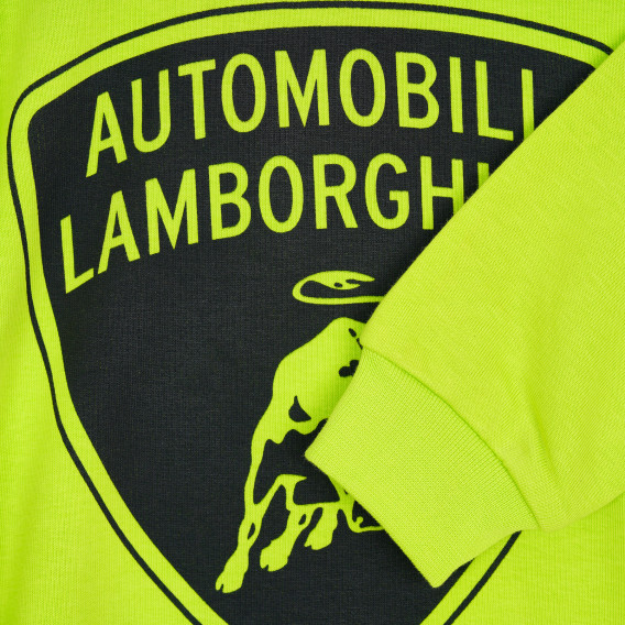 Σετ αθλητική, βαμβακερή φόρμα για αγόρι, σε μαύρο και ηλεκτρίκ πράσινο χρώμα Lamborghini 201239 2