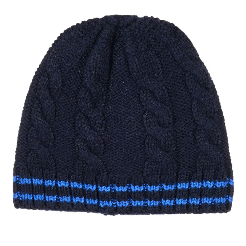 Μπλε πλεκτό καπέλο αγοριού  201327