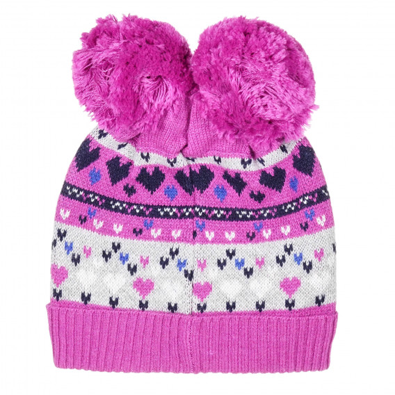 Καπέλο χειμώνα με φούντες για ένα κορίτσι, πολύχρωμα Z Generation 201352 2