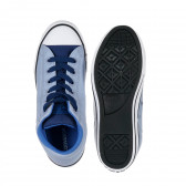 Υφασμάτινα sneakers σε λευκό και μπλε χρώμα, με κορδόνια CONVERSE 202214 3