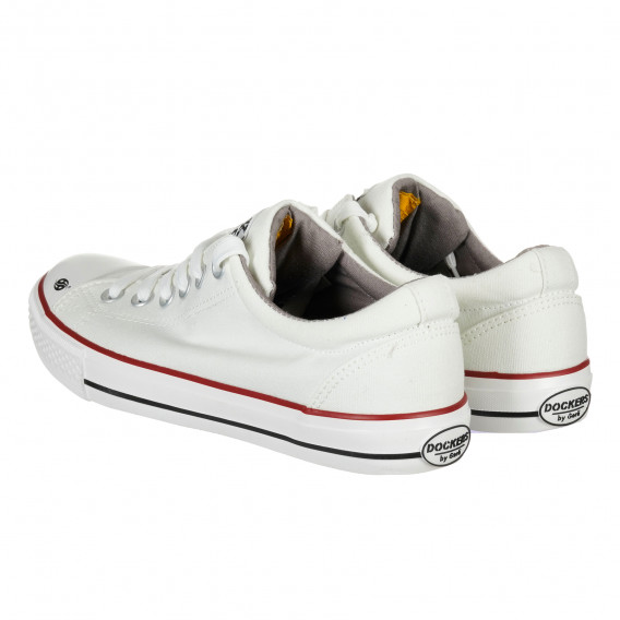 Λευκά sneakers με κορδόνια για κορίτσι Dockers 202255 2