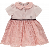 Κοντομάνικο φόρεμα για μωρά με δαντέλα Picolla Speranza 20227 