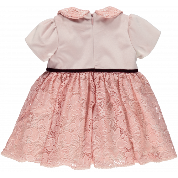 Κοντομάνικο φόρεμα για μωρά με δαντέλα Picolla Speranza 20228 2