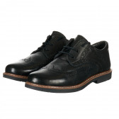 Μαύρα δερμάτινα παπούτσια Friboo 202302 