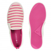 Υφασμάτινα sneakers σε μπεζ και ροζ χρώμα Lacoste 202545 3