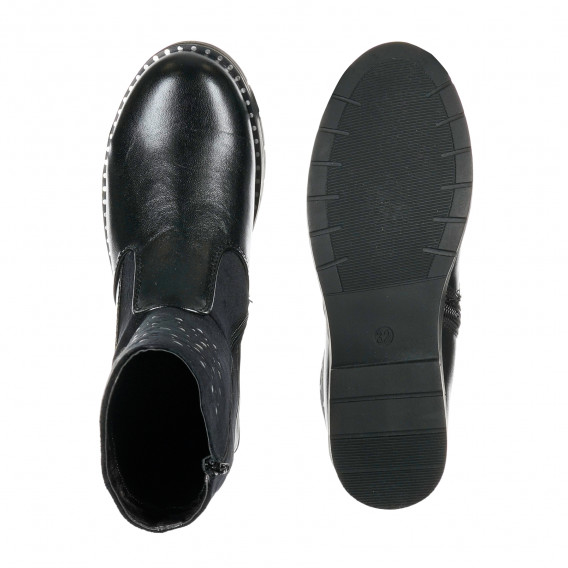 Γνήσιες δερμάτινες μπότες - μαύρες Laura Biagiotti 203365 6