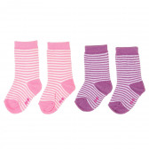 Σετ από τρία ζευγάρια βρεφικές κάλτσες για κορίτσια πολύχρωμα Z Generation 203523 