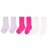 Τρία ζευγάρια πολύχρωμες παιδικές κάλτσες, για κορίτσι  Z Generation 203578 3