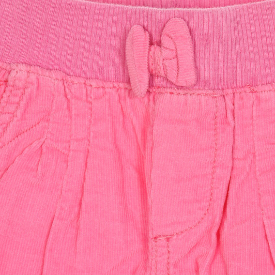 Βελούδινο, βρεφικό ροζ παντελόνι Cool club 203638 2