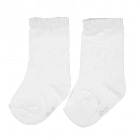 Λευκό σετ από δύο ζευγάρια παιδικές κάλτσες Z Generation 204081 2