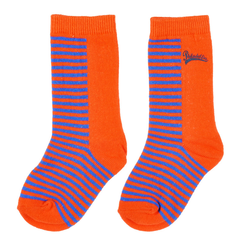 Κάλτσες μωρού σε πορτοκαλί και μπλε  204092