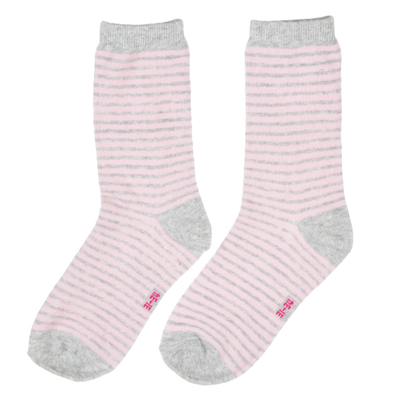 Κάλτσες σε γκρι και ροζ για ένα κορίτσι  204103