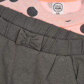 Βρεφικό σετ μπλούζα και παντελόνι, σε ροζ και γκρι χρώμα Cool club 204157 3