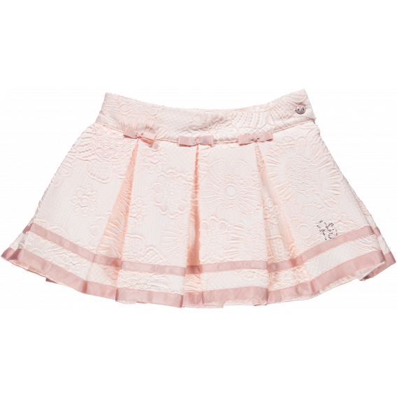 Πλισέ φούστα σε απαλό ροζ χρώμα Picolla Speranza 20424 2