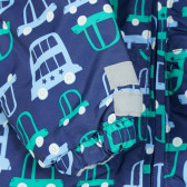 Μονοκόμματο snowsuit με τύπωμα αυτοκινήτου για μωρό, μπλε Cool club 204252 3