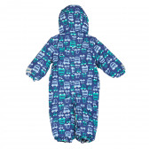 Μονοκόμματο snowsuit με τύπωμα αυτοκινήτου για μωρό, μπλε Cool club 204253 4