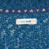Ζακέτα με συνυφασμένα χρυσά νήματα, με μπλε χρώμα Cool club 204269 2