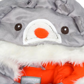 Μονοκόμματο snowsuit με αφαιρούμενα γάντια για ένα μωρό, γκρι Cool club 204282 3