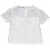 Κοντομάνικη μπλούζα με floral απλικέ και κουμπιά στο πίσω μέρος για ένα κορίτσι Picolla Speranza 20434 4