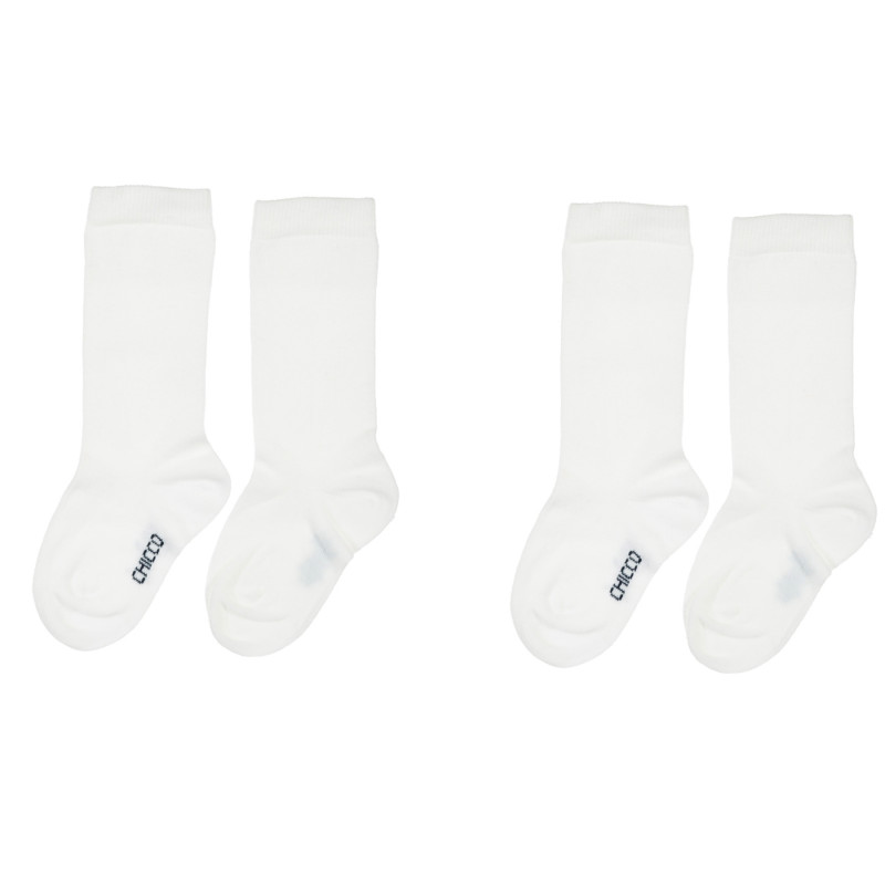 Σετ από δύο ζευγάρια λευκές κάλτσες μωρών  204406