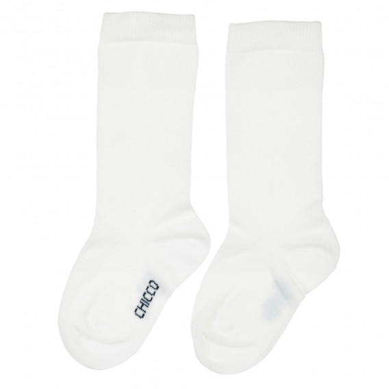 Σετ από δύο ζευγάρια λευκές κάλτσες μωρών Chicco 204408 3