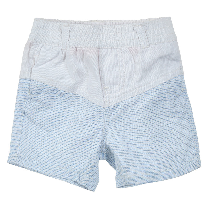 Βαμβακερό παντελόνι σε λευκό και μπλε χρώμα  205324