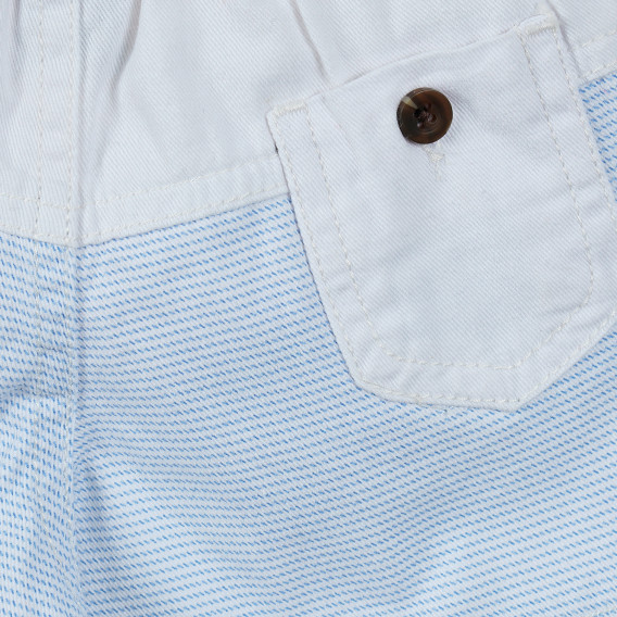 Βαμβακερό παντελόνι σε λευκό και μπλε χρώμα Tape a l'oeil 205326 3