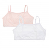 Σετ δύο μπουστάκια σε ροζ και λευκό Cool club 205544 