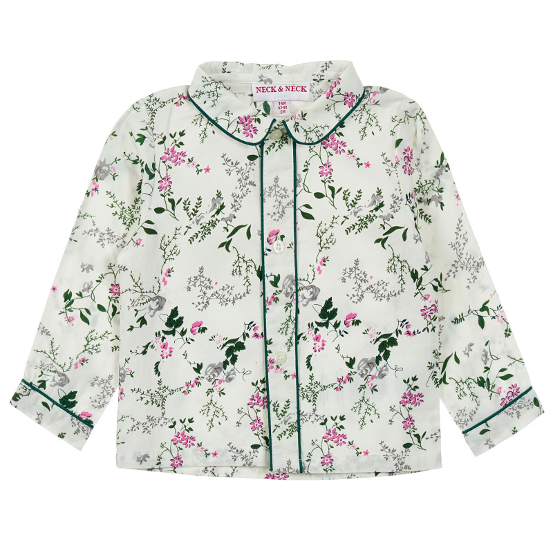 Μακρυμάνικο πουκάμισο με φλοράλ σχέδιο για κοριτσάκια  205575