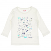 Μπλούζα με σχέδιο κουταβιών για μωρό, σε λευκό Cool club 206351 