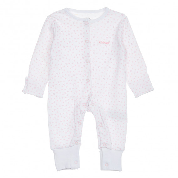 Φόρμες με τύπωμα καρδιάς για μωρά, λευκό Cool club 206454 