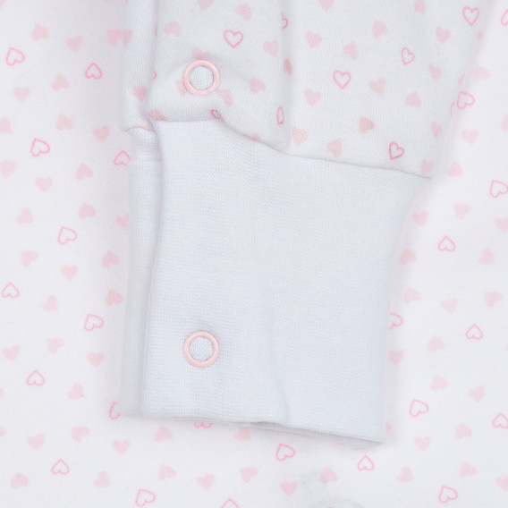 Φόρμες με τύπωμα καρδιάς για μωρά, λευκό Cool club 206456 3